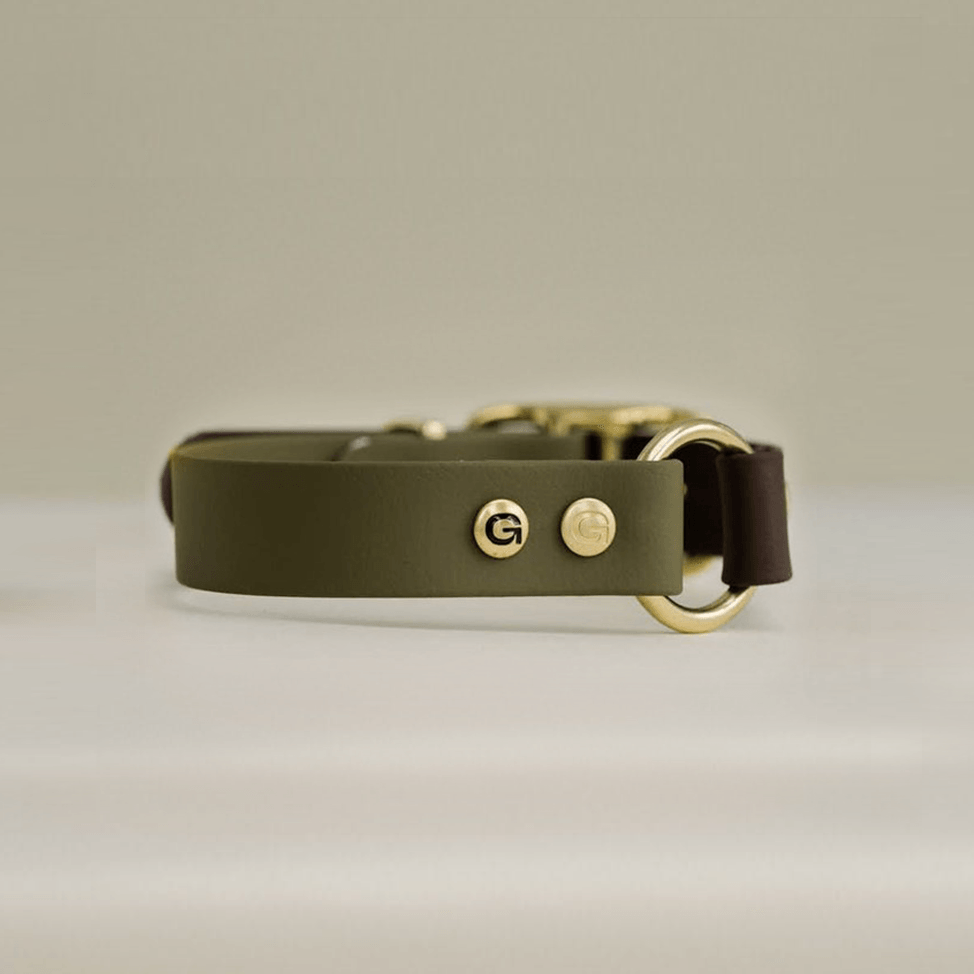 Dog Collar (Olive Green & Brown) by GULA