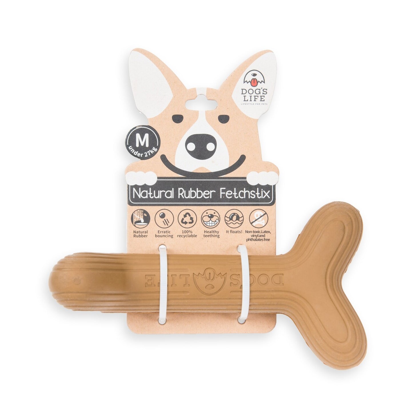 Natural Rubber Dog Toy - Fetchstix