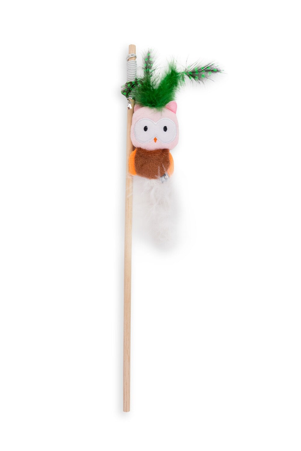 Dangler Owl With White Feather - Cat Toy