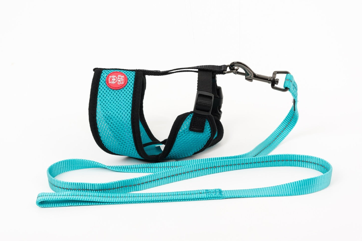 Soft Cat Harness With Velcro (Turquoise)