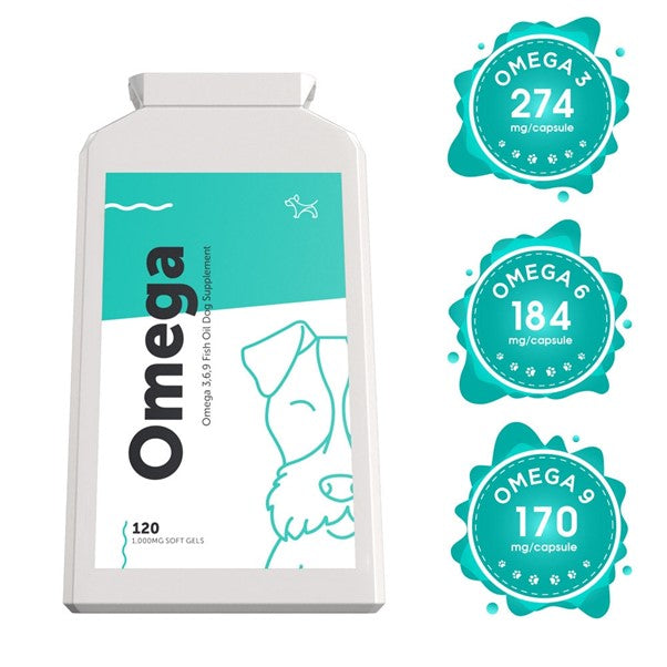 Dog's Lounge - OMEGA Omega 3, 6, 9 Fish Oil Complex for Dogs and Puppies