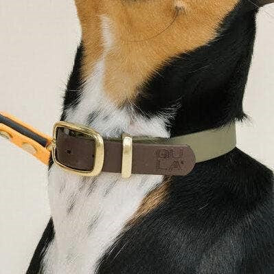 Dog Collar (Olive Green & Brown) by GULA