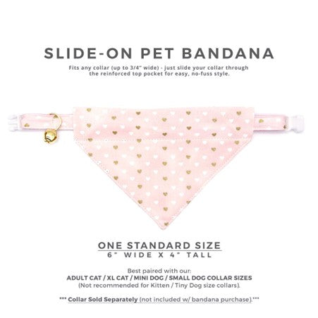 "Devotion Pink " Bandana for Cats by Made By Cleo