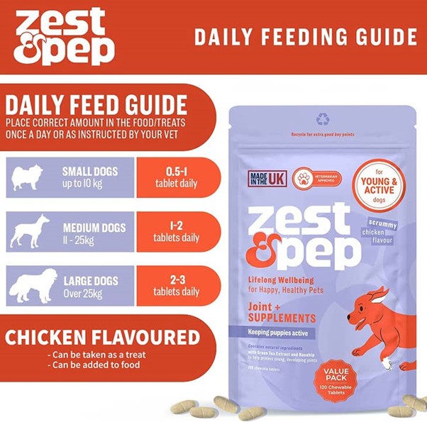 Zest & Pep - Joint & Hip Supplement For Younger Dogs