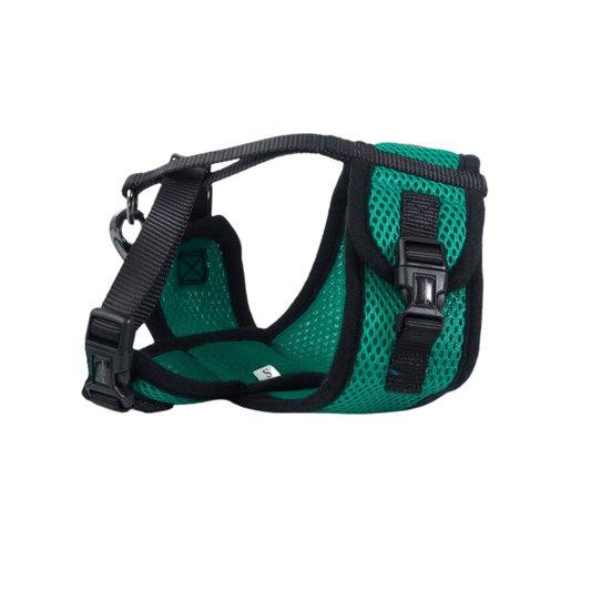 Soft Cat Harness With Velcro (Green)