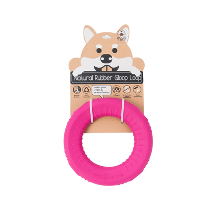 Natural Rubber Dog Toy - Stuffable Gloop Loop