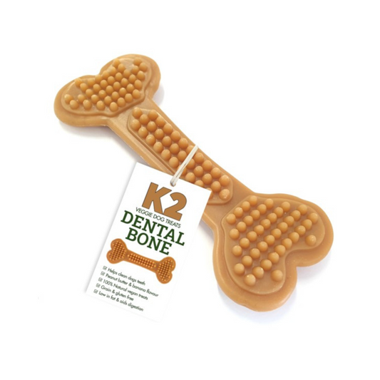 K2 Veggie Dog Treats Dental Bone Peanut Butter & Banana Flavour