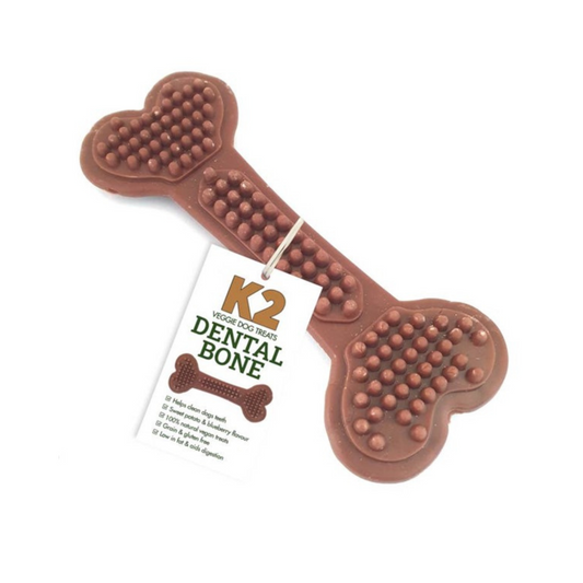 K2 Veggie Dog Treats Dental Bone Sweet Potato & Blueberry Flavour